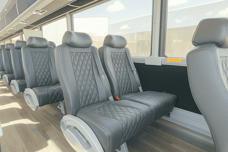 interior of New Britain Charter Bus charter bus