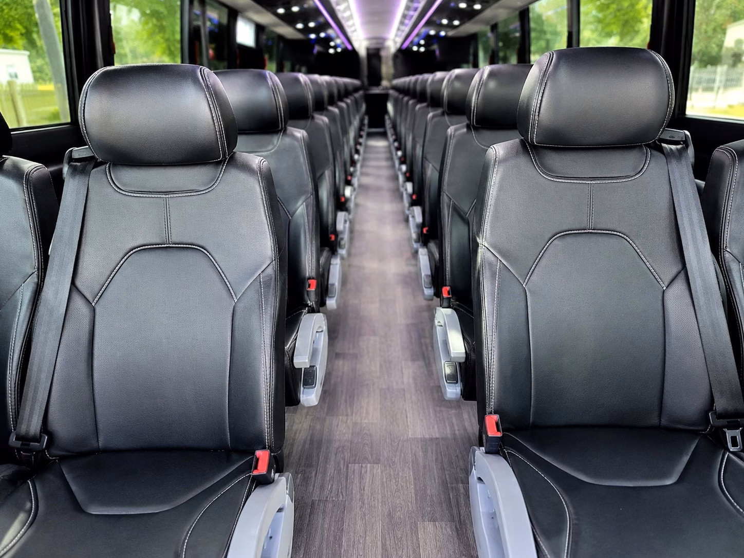 56 passenger charter bus interior